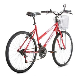Bicicleta Houston Foxer Maori Aro 26 Com Cesta - Vermelha