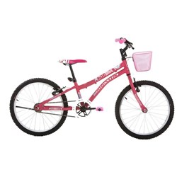 Bicicleta Houston Nina Aro 20 Com Cesta Rosa - Rosa Fosco