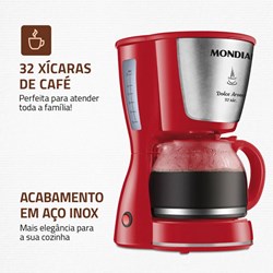 Cafeteira Mondial C-32-32X-R 220V/60Hz Vermelha/Inox