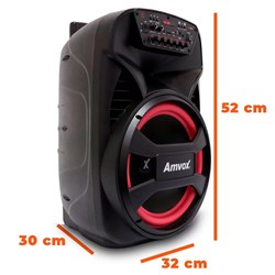Caixa de Som Amplificada Amvox ACA 480 Viper II, Bluetooth, USB