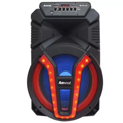Caixa de Som Amplificada AMVOX ACA-780 Vulcano 700W com Bluetooth e USB, Bivolt - Preta