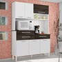 Kit Cozinha Compacta Kits Parana 6 Portas Orion - Branco/White/Petroleo