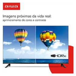 Smart TV Aiwa Borda Infinita 32” Android, HD, Comando de voz, Dolby Áudio, HDR10 - AWS-TV-32-BL-02-A Bivolt