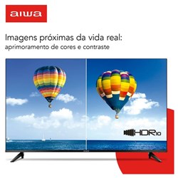 Smart TV Aiwa Borda Infinita 43” Android, HD, Comando de voz, Dolby Áudio, HDR10 - AWS-TV-43-BL-02-A Bivolt