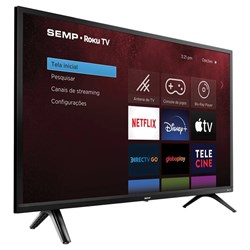 Smart TV Semp 32" Roku LED R5500 HD, Wi-Fi, Dual Band, 3 HDMI, 1 USB
