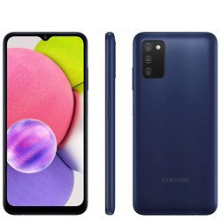 Smartphone Samsung Galaxy A03s 64GB, 4G - 4GB RAM Tela 6,5” Câm. Tripla + Selfie 5MP - Azul